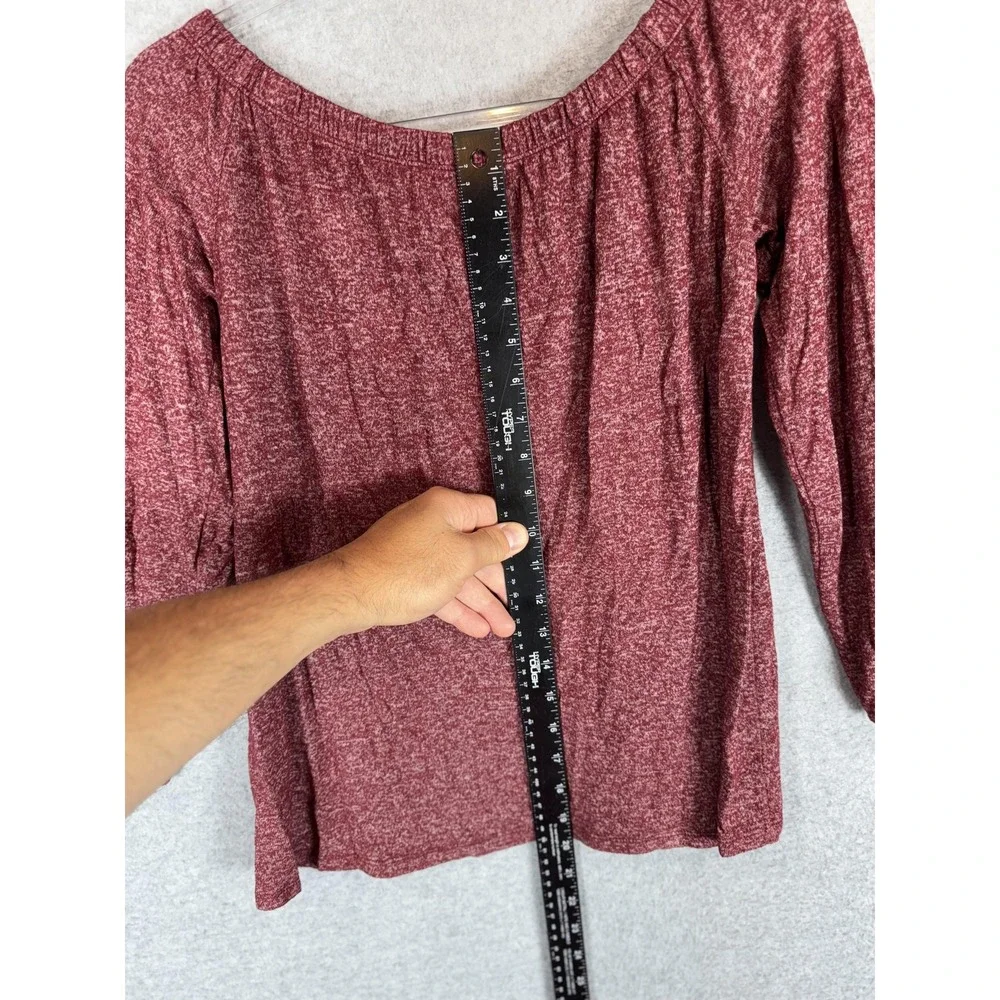 Hollister Sweater Womens Medium Off Shoulder Pullover Long Sleeve Soft Stretch